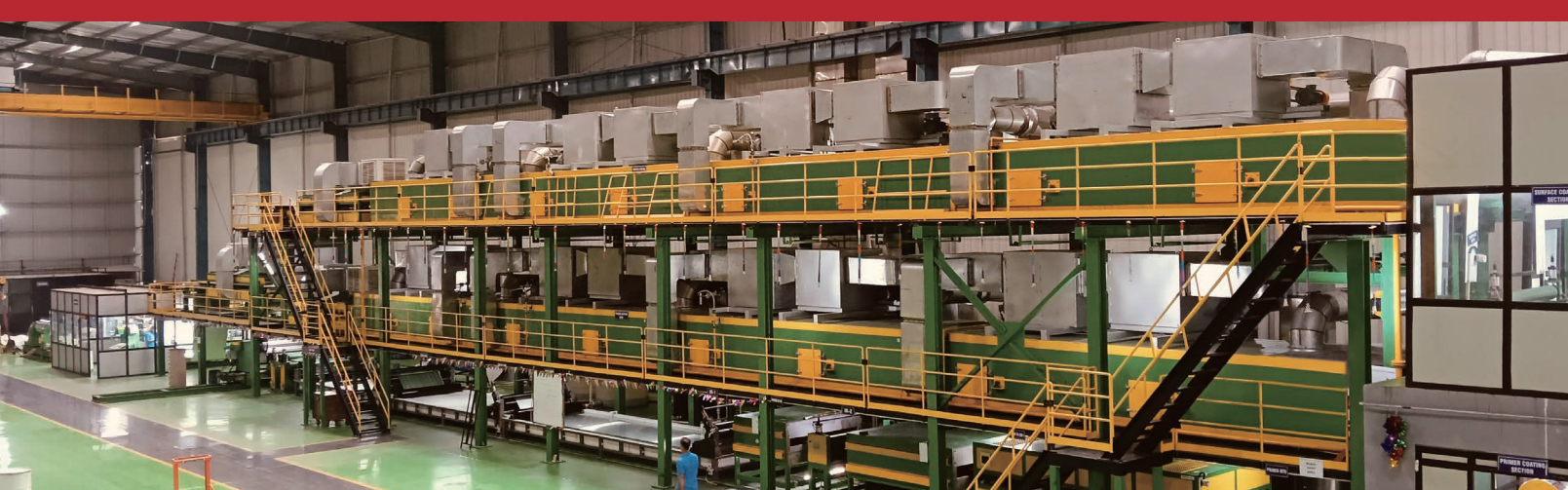 Barisan Pengeluaran Baking Berganda Salutan Warna Aluminium Berganda